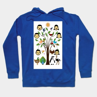 Human tree with birds Hoodie